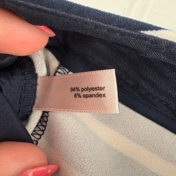 The Limited Navy & White Sailor Striped Pants Regular Fit Size 4 Wide Leg - Picture 3 of 7